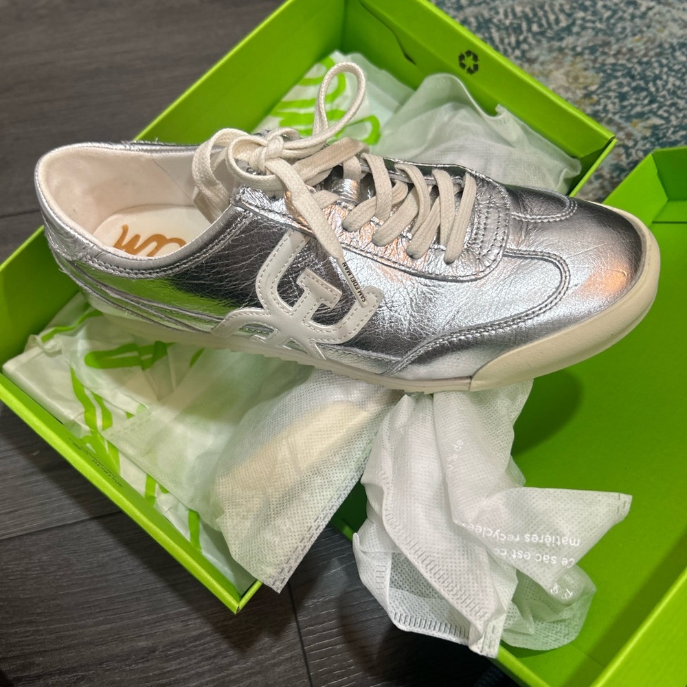 Sam Edelman Ivey Silver Sneakers NIB!